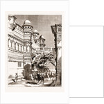 The Prince Of Wales Visiting The Fort At Gwalior, India by Anonymous