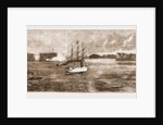 The Golden Gate, San Francisco: H.M.S. Comus Leaving The Harbour Accompanied By General Mcdowell: The Fort Saluting by Anonymous