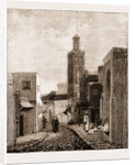 A Mosque And Street In Tangier by Anonymous