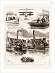 The Oxford And Cambridge Boat Race, Putney Bridge by Anonymous