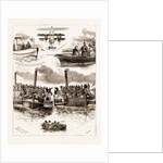 The Oxford And Cambridge Boat Race, Putney Bridge by Anonymous
