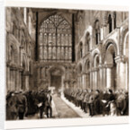 Lord Napier Of Magdala Unveiling In Rochester Cathedral A Memorial Window To The Officers And Men Of The Royal Engineers Who Fell In The South African And Afghan Campaigns, UK, 1883 by Anonymous