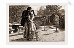 Thirlby Hall, Drawn By William Small, 1883; Yielding To An Uncontrollable Impulse, I Caught Her Suddenly In My Arms, And Kissed Her Forehead. by Anonymous