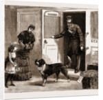 The Railway Dog Help, And His Master, UK, 1883 by Anonymous