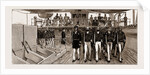 Visit Of The Sultan Of Zanzibar To H.M.S. Euryalus: Blue-jackets Marching Past, 1883 by Anonymous