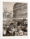 The Royal Carriage Leaving The Gare Du Nord: The Mob Hooting The King, Paris, France, 1883 by Anonymous
