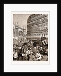 The Royal Carriage Leaving The Gare Du Nord: The Mob Hooting The King, Paris, France, 1883 by Anonymous