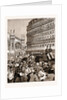 The Royal Carriage Leaving The Gare Du Nord: The Mob Hooting The King, Paris, France, 1883 by Anonymous