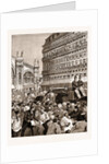 The Royal Carriage Leaving The Gare Du Nord: The Mob Hooting The King, Paris, France, 1883 by Anonymous
