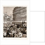 The Royal Carriage Leaving The Gare Du Nord: The Mob Hooting The King, Paris, France, 1883 by Anonymous