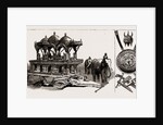 The Indian Section Of The Colonial And Indian Exhibition: Model Of State Elephant Carriage Belonging To The Maharajah Of Ulwar, Trophy Of Indian Arms, 1886 by Anonymous