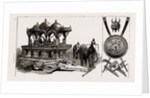 The Indian Section Of The Colonial And Indian Exhibition: Model Of State Elephant Carriage Belonging To The Maharajah Of Ulwar, Trophy Of Indian Arms, 1886 by Anonymous