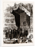 The Opening Of The Colonial And Indian Exhibition By The Queen: Her Majesty Reading The Reply To The Prince Of Wales's Address In The Albert Hall, UK, 1886 by Anonymous