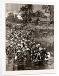 With The Tonghoo Field Force, Burma: Somersetshire Light Infantry Crossing The Twsa River, 1886 by Anonymous
