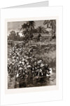 With The Tonghoo Field Force, Burma: Somersetshire Light Infantry Crossing The Twsa River, 1886 by Anonymous