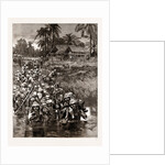 With The Tonghoo Field Force, Burma: Somersetshire Light Infantry Crossing The Twsa River, 1886 by Anonymous