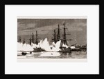 The Squadron At Rangoon Firing A Salute Of Thirty-one Guns On The Receipt Of The News Of King Theebaw's Submission, 1886 by Anonymous