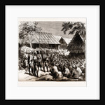 Captain Eyre, Political Officer, Reading The Proclamation To The Natives The Day After The Action At Koolee Gyoung, 1886 by Anonymous