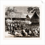 Captain Eyre, Political Officer, Reading The Proclamation To The Natives The Day After The Action At Koolee Gyoung, 1886 by Anonymous