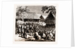 Captain Eyre, Political Officer, Reading The Proclamation To The Natives The Day After The Action At Koolee Gyoung, 1886 by Anonymous