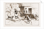 Street Dogs Barking At A Dancing Bear And His Keeper In Constantinople, Istanbul, Turkey, 1897 by Anonymous