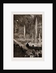 The Shah Of Persia (iran) At The Crystal Palace London UK 1873, The Fountains Illuminated And Fireworks by Anonymous