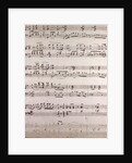 handwritten sheet music by Anonymous