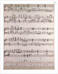 handwritten sheet music by Anonymous