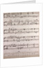 handwritten sheet music by Anonymous