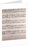 handwritten sheet music by Anonymous