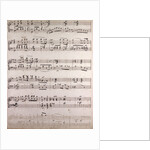 handwritten sheet music by Anonymous