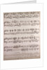 handwritten sheet music by Anonymous