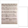 handwritten sheet music by Anonymous