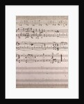 handwritten sheet music by Anonymous