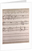 handwritten sheet music by Anonymous