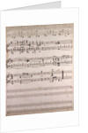 handwritten sheet music by Anonymous