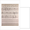 handwritten sheet music by Anonymous