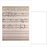 handwritten sheet music by Anonymous
