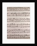 handwritten sheet music by Anonymous