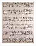 handwritten sheet music by Anonymous