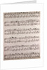 handwritten sheet music by Anonymous