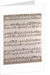 handwritten sheet music by Anonymous