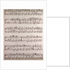 handwritten sheet music by Anonymous