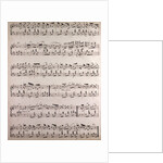 handwritten sheet music by Anonymous