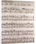 handwritten sheet music by Anonymous