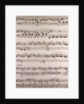 Handwritten sheet music by Anonymous