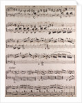 Handwritten sheet music by Anonymous