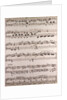 Handwritten sheet music by Anonymous