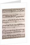 Handwritten sheet music by Anonymous