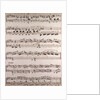 Handwritten sheet music by Anonymous